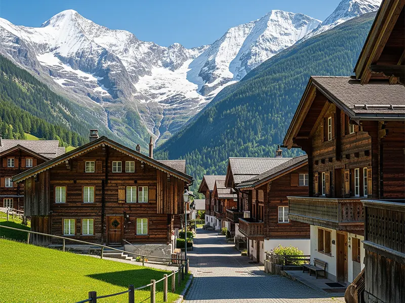 Village traditionnel des Grisons Village traditionnel des Grisons