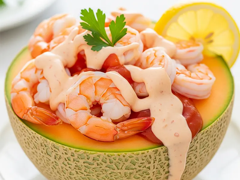 Sauce cocktail maison onctueuse présentée dans un bol blanc